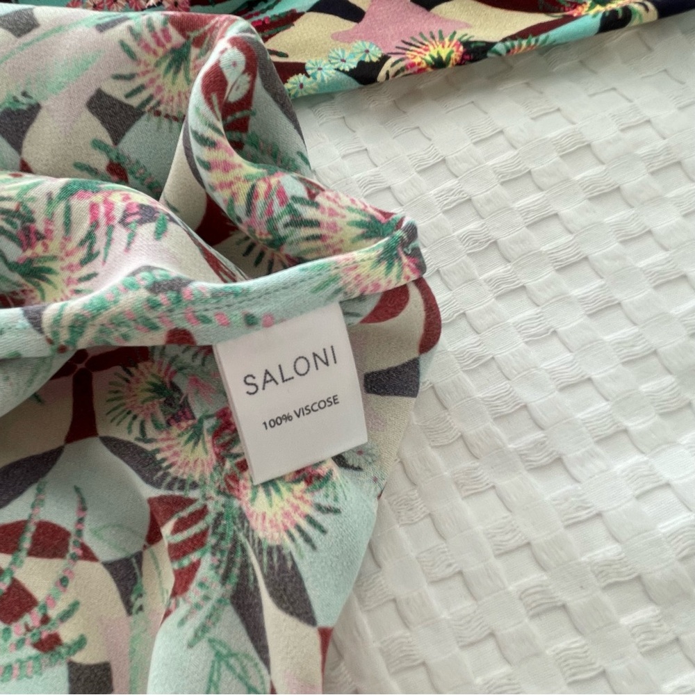 SALONI Jas B Dress In Flowering Tile - Picture 6 of 9